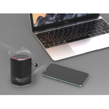 Nešiojamas garsiakalbis, GEMBIRD, juodas, belaidis, Bluetooth, SPK-BT-LED-08S