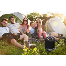 Nešiojamas garsiakalbis, GEMBIRD, juodas, nešiojamas / belaidis, Bluetooth, SPK-BT-LED-05-BK