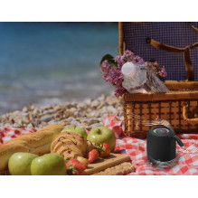 Nešiojamas garsiakalbis, GEMBIRD, juodas, nešiojamas / belaidis, Bluetooth, SPK-BT-LED-05-BK