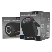 Portable Speaker, GEMBIRD, Black, Portable / Wireless, Bluetooth, SPK-BT-LED-05-BK