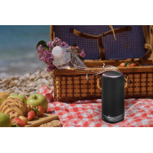 Nešiojamas garsiakalbis, GEMBIRD, juodas, belaidis, Bluetooth, SPK-BT-LED-08L
