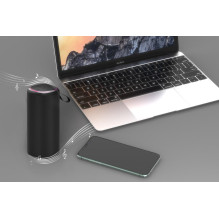 Portable Speaker, GEMBIRD, Black, Wireless, Bluetooth, SPK-BT-LED-08L