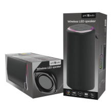 Nešiojamas garsiakalbis, GEMBIRD, juodas, belaidis, Bluetooth, SPK-BT-LED-08L