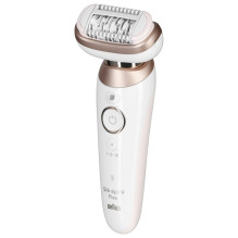 BRAUN Silk-epil 9-011 3D IPL Epilator, Wet &amp; Dry, White, Gold
