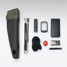 Rockbros DB005 Top Tube Bike Bag 0.9L - Black and Green