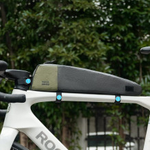 „Rockbros DB005“ viršutinio vamzdžio dviračio krepšys, 0,9 l – juodas ir žalias