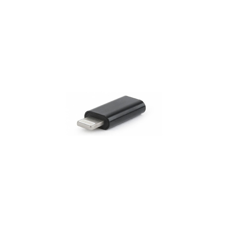 Gembird USB C tipo lizdas - Apple Lightning kištukas, juodas