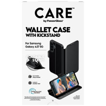 CARE by PanzerGlass Feature Wallet Kickstand Case for Samsung Galaxy A37 - Black
