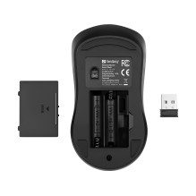 Sandberg 331-04 Wireless Mouse Saver Black, Left+Right, USB-A dongle