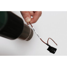 Brother cylindrical ribbon HSE211E 5.2 mm. (White / Black)