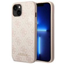 Guess GUHCP14MG4GFPI iPhone 14 Plus 6,7" różowy / pink hard case 4G Metal Gold Logo