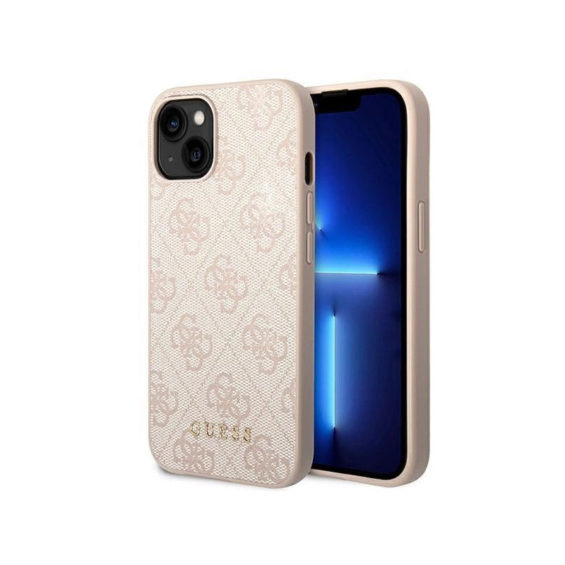 Guess GUHCP14MG4GFPI iPhone 14 Plus 6,7" różowy / pink hard case 4G Metal Gold Logo