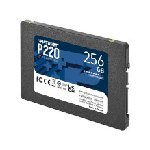 SSD, PATRIOT, P220, 256GB, SATA, Write speed 490 MBytes / sec, Read speed 550 MBytes / sec, 2,5", TBW 120 TB, P220S