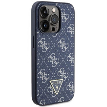 Guess GUHCP15XPG4GPB iPhone 15 Pro Max 6.7" blue / blue hardcase 4G Triangle Metal Logo