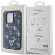 Guess GUHCP15XPG4GPB iPhone 15 Pro Max 6.7" blue / blue hardcase 4G Triangle Metal Logo