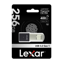 „Lexar Fingerprint F35pro“ USB 3.2 256 GB atmintinė „Lexar Fingerprint F35pro“ USB 3.2 256 GB atmintinė