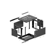 Lanberg WF01-6604-00B rack cabinet 4U Wall mounted rack