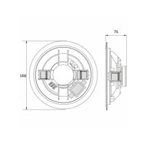 Speaker - AVTEK ceiling speaker CS 606 (10W, 70-20kHz, 8Ω) gray / white Speaker - AVTEK ceiling speaker CS 606 (10W, 70-20kHz, 8Ω) gray / white