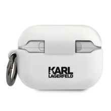Karl Lagerfeld KLACAPSILCHWH AirPods Pro cover biały / white Silicone Choupette