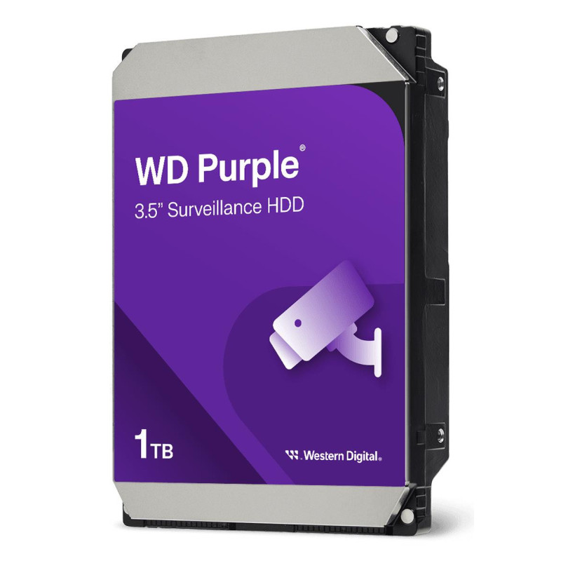 HDD, WESTERN DIGITAL, violetinė, 1 TB, SATA 3.0, 64 MB, 5400 aps./min., 3,5 colio, WD11PURZ