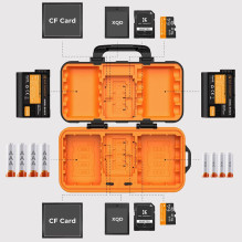 Memory Card Case - KF Concept KF31.079 4 SD, 6 micro SD, 2 CF / XQD, 2 batteries