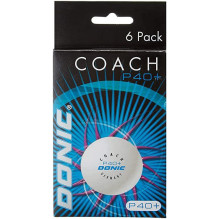 Table tennis ball Donic DONIC P40+ Coach 1star, 40 mm, 6 pcs