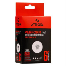 Table tennis ball Stiga, 40 mm, 6 pcs