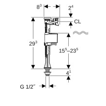 PRILEIDIMO VOŽTUVAS GEBERIT 323 1 / 2