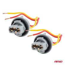 Oprawa gniazdo żarówki T20 LED 12V W21W WY21W W3x16d 7440 T20 2szt. AMIO-04833