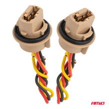 Oprawa gniazdo żarówki T20 LED 12V W21 / 5W WY21 / 5W W3x16q 7443 2szt. AMIO-04834