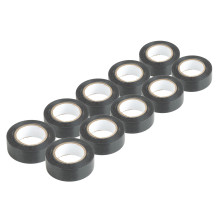 Taśmy izolacyjne PVC zestaw 10szt. czarne 19mm x 20m x 0.13mm AMIO-04844 Taśmy izolacyjne PVC zestaw 10szt. czarne 19mm x 20m x 0.13mm AMIO-04844