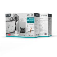 Cooling fan with mist function, 3 mist intensities, timer, 2.8 l water tank