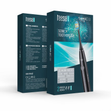 Electric toothbrush TEESA SONIC 2, black, 5 operating modes, travel case, USB Type-C