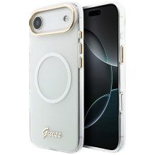Guess IML Gradient Script Metal MagSafe Case for iPhone Air - White