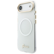 „Guess IML Gradient Script“ metalinis „MagSafe“ dėklas, skirtas „iPhone Air“ – baltas