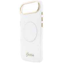 „Guess IML Gradient Script“ metalinis „MagSafe“ dėklas, skirtas „iPhone Air“ – baltas