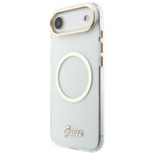 „Guess IML Script Metal MagSafe“ dėklas, skirtas „iPhone Air“ – skaidrus