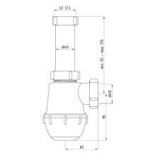 SIPHON SINK A0120VDEU ANI GROT1 1 / 2