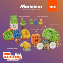 Konstruktorius - Marioinex Mini Vaflių Statybiniai Blokai Atliekų surinkimo sunkvežimio dizainas 148 vnt. Konstruktorius - Marioinex Mini Vaflių Statybiniai Blokai Atliekų surinkimo sunkvežimio dizainas 148 vnt.
