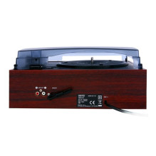 Record Player - Camry Premium CR1113 Semi-Automatic Belt Drive With Radio Black, Chrome, Wooden