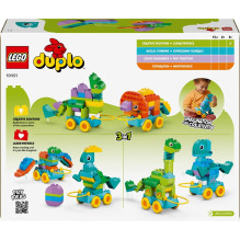 Constructor LEGO® Duplo 3in1 Dinosaurs on Wheels 10451