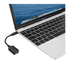 Adapteris TRUST USB Type C M, USB Type A F, juodas 20967