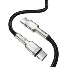 Cables Baseus CATJK-C01, USB-C, 1 m, silver / black, 100 W