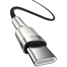 Cables Baseus CATJK-C01, USB-C, 1 m, silver / black, 100 W