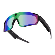 Smart Glasses - COLMi V06 8MP Camera 2K Video AI, Bluetooth, IP54 Black with Blue Lenses