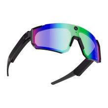 Smart Glasses - COLMi V06 8MP Camera 2K Video AI, Bluetooth, IP54 Black with Blue Lenses