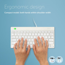 KEYBOARD COMPACT BREAK ENG / WHITE RGOCOUSWDWH R-GO TOOLS