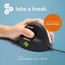 MOUSE USB OPTICAL BREAK / L. BLACK RGOHELELA R-GO TOOLS