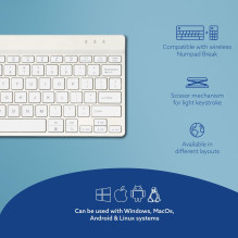 KEYBOARD WRL COMPACT BREAK / WHITE RGOCOUSWLWH R-GO TOOLS