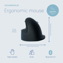 MOUSE USB OPTICAL BREAK / BLACK RGOHBRSWLBL R-GO TOOLS